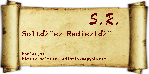 Soltész Radiszló névjegykártya